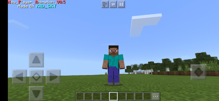 New Player Animation for Minecraft Pocket Edition 1.16