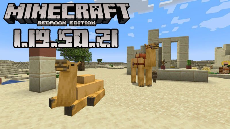 Download Minecraft PE 1.19.50.21 apk free: Camel and Bamboo